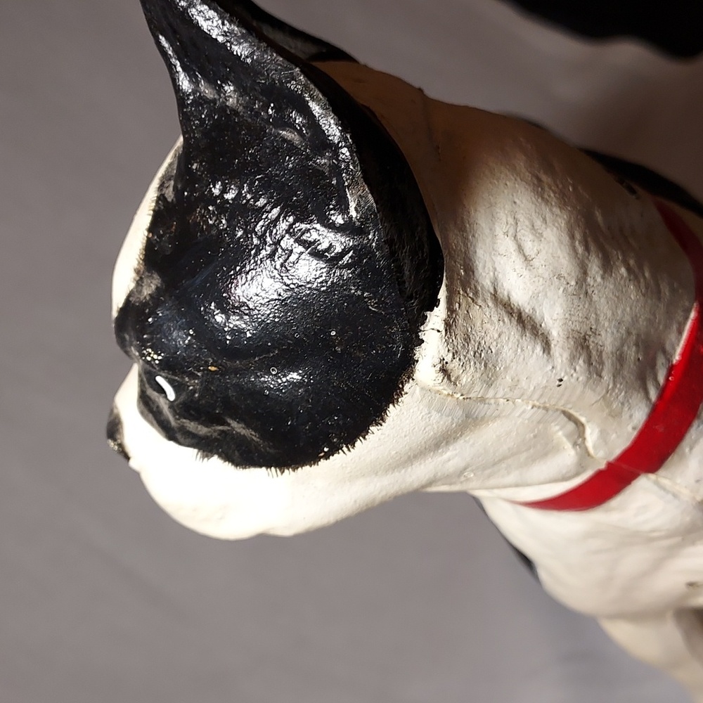 Vintage Cast Iron Boston Terrier Dog Door Stop Hand Painted - Picture 7 of 9